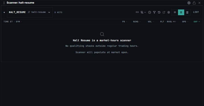 alt Resume Preset Configuration